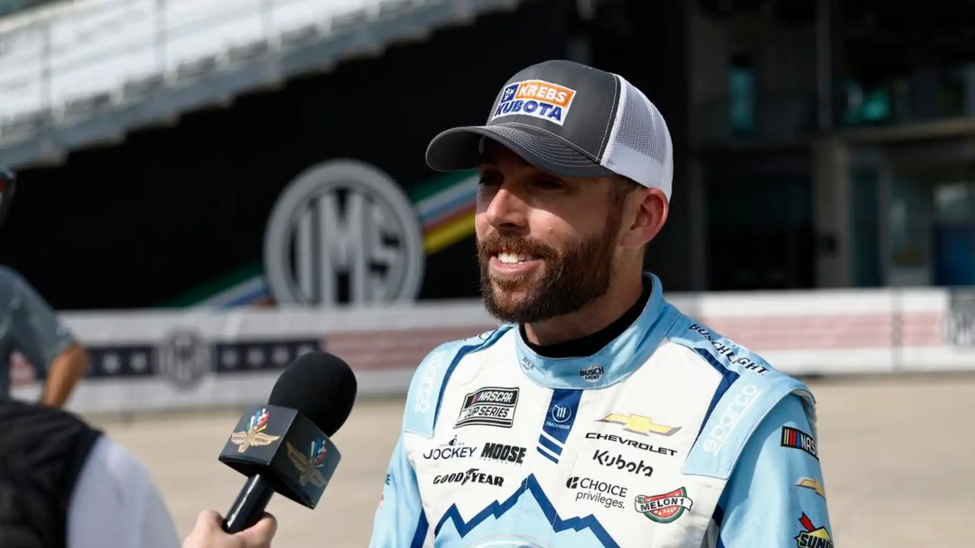Ross Chastain in a press conference at the Brickyard 400