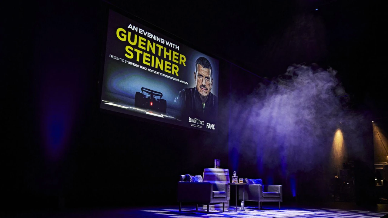 The stage before a Guenther Steiner live show 