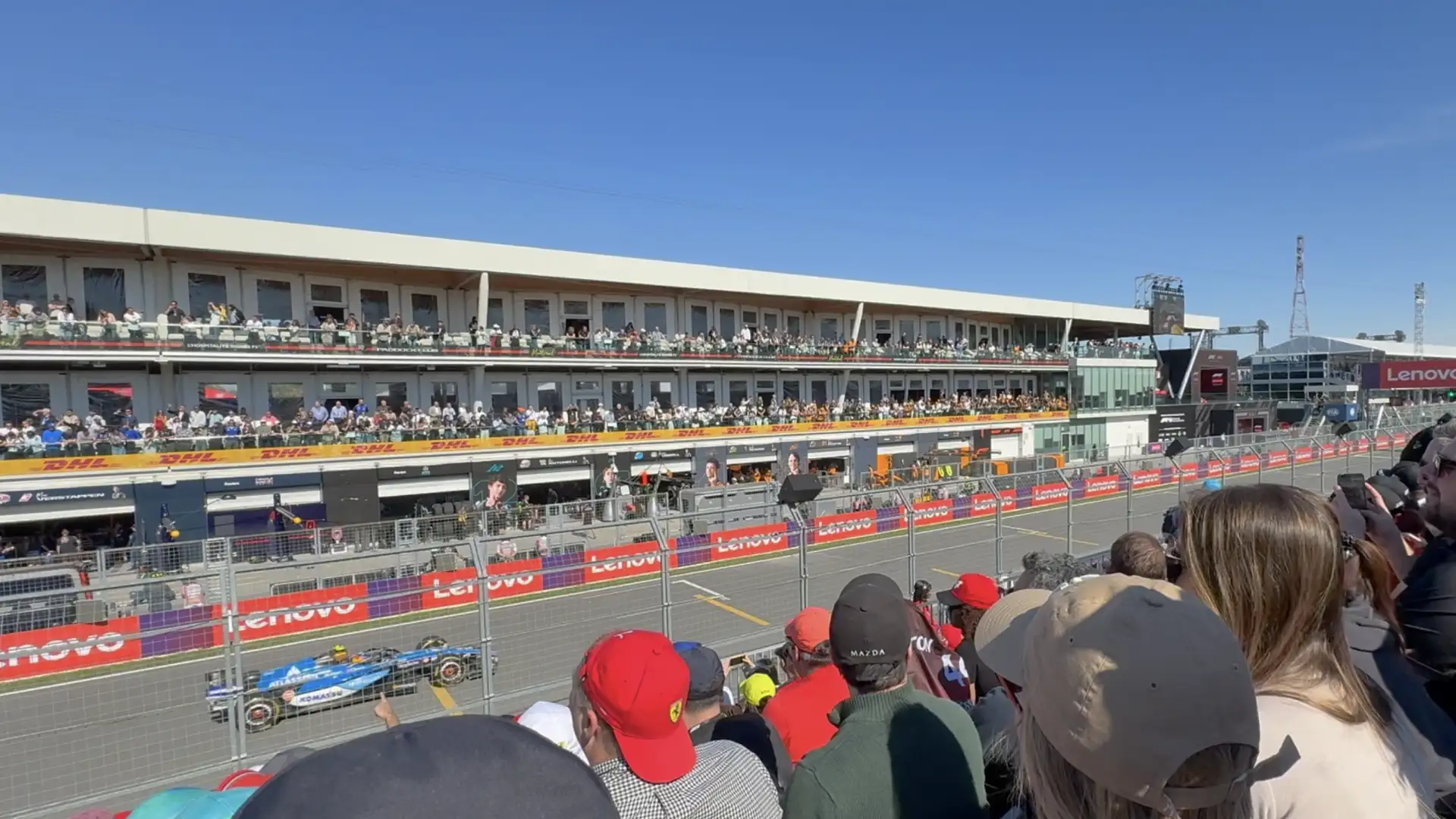 View from Grandstand 1 at the Canadian Grand Prix