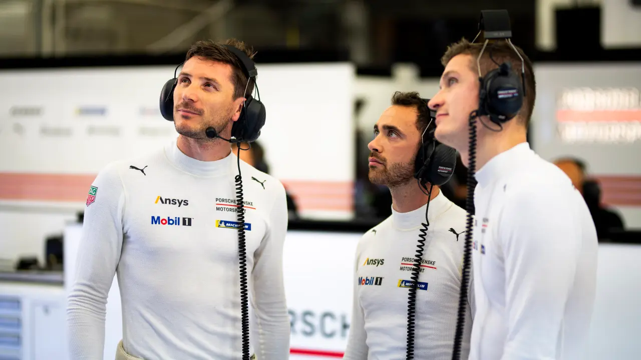 Kevin Estre with his Porsche Penske Motorsport Team