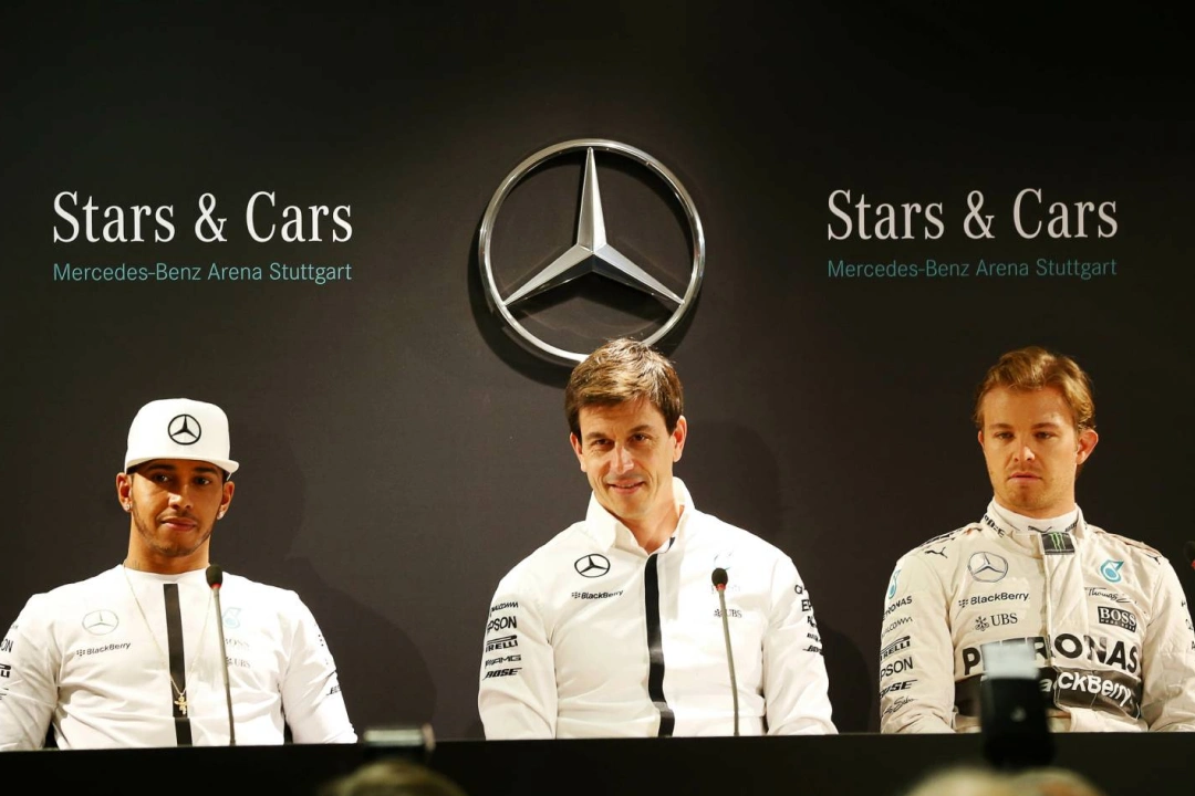 Lewis Hamilton, Toto Wolff, Nico Rosberg