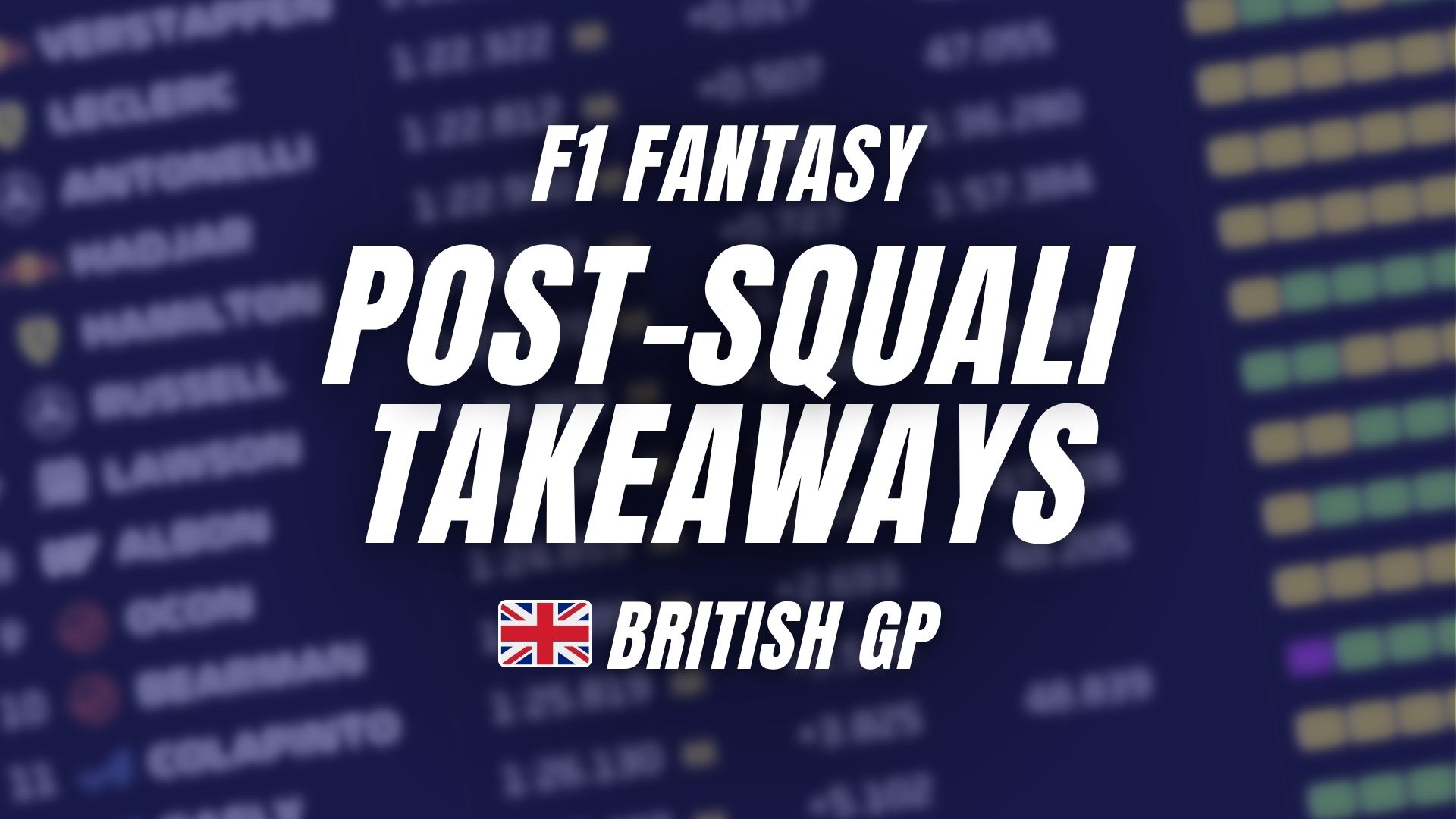 F1 Fantasy Formation Lap: Hamilton the Hometown Hero at Silverstone