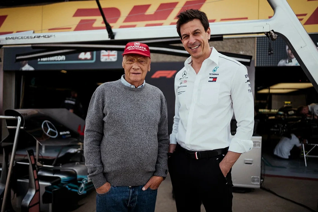 Niki Lauda and Toto Wolff