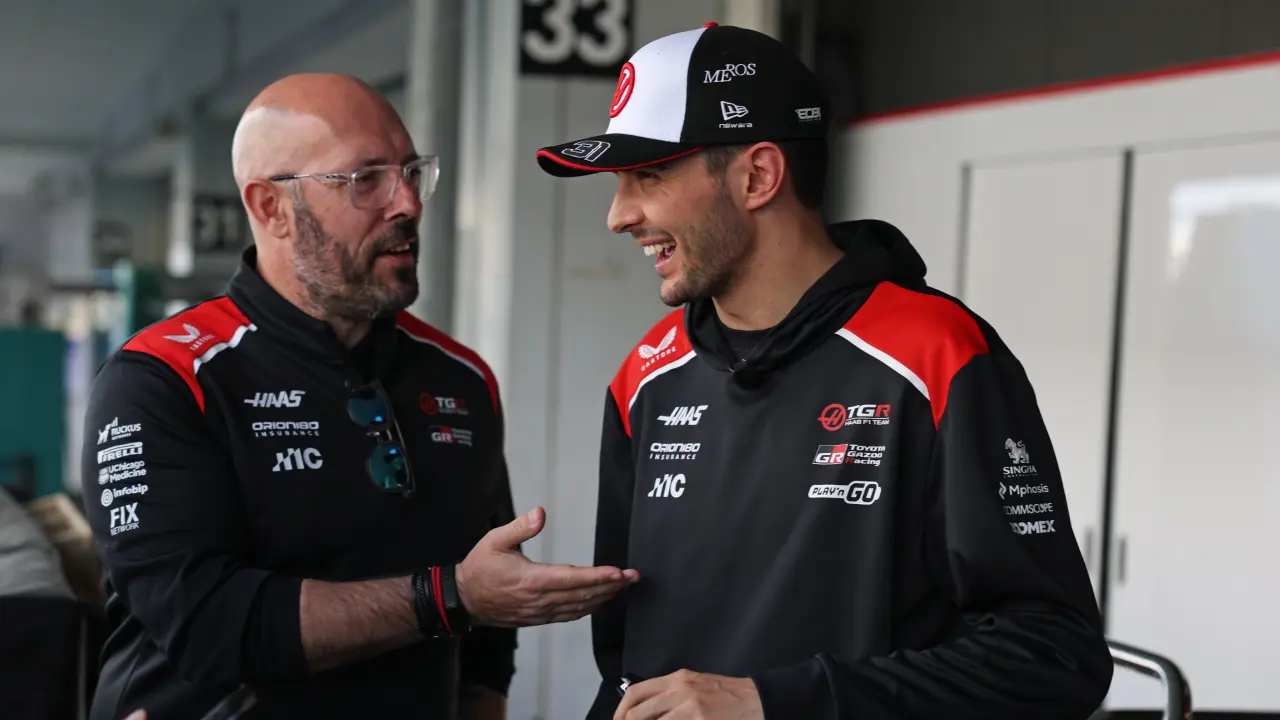 Stuart Morrison with Esteban Ocon