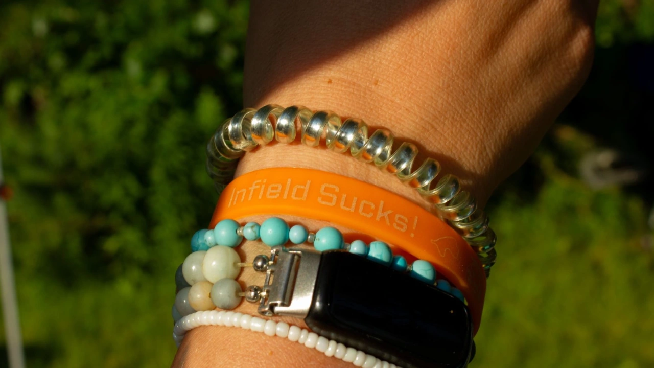 An Infield Sucks bracelet