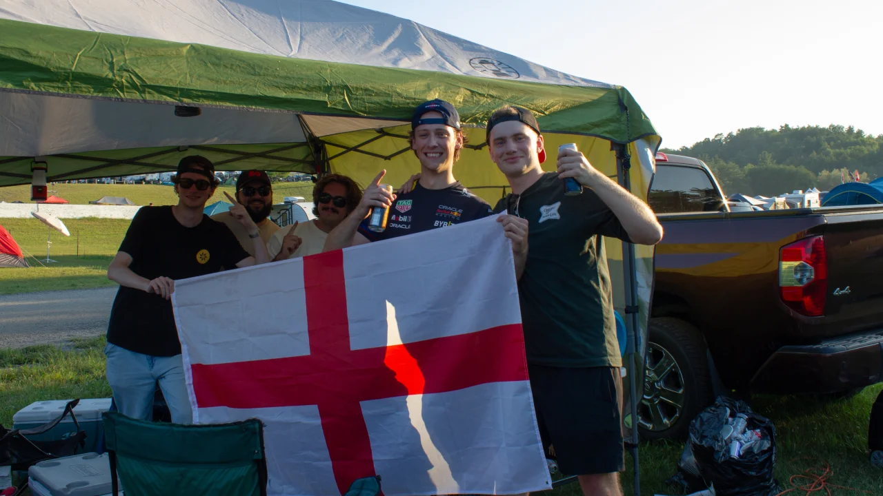 CTMP campers celebrating England's World Cup quarter-finals win