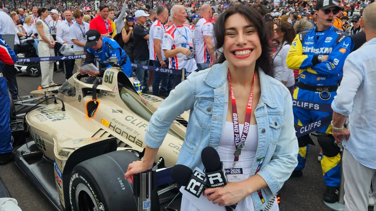 Mandy Curi on the 2026 Indianapolis 500 grid with RACER