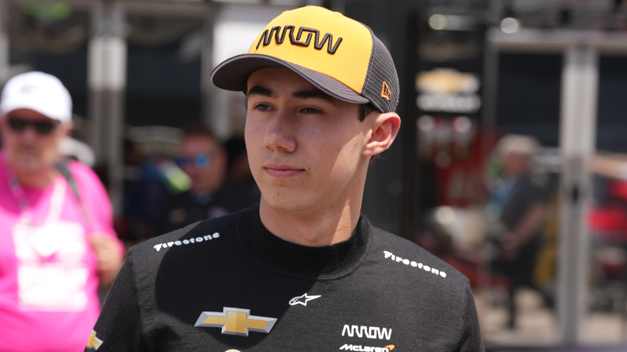 Nolan Siegel of Arrow McLaren at the 2025 Chevrolet Detroit Grand Prix.