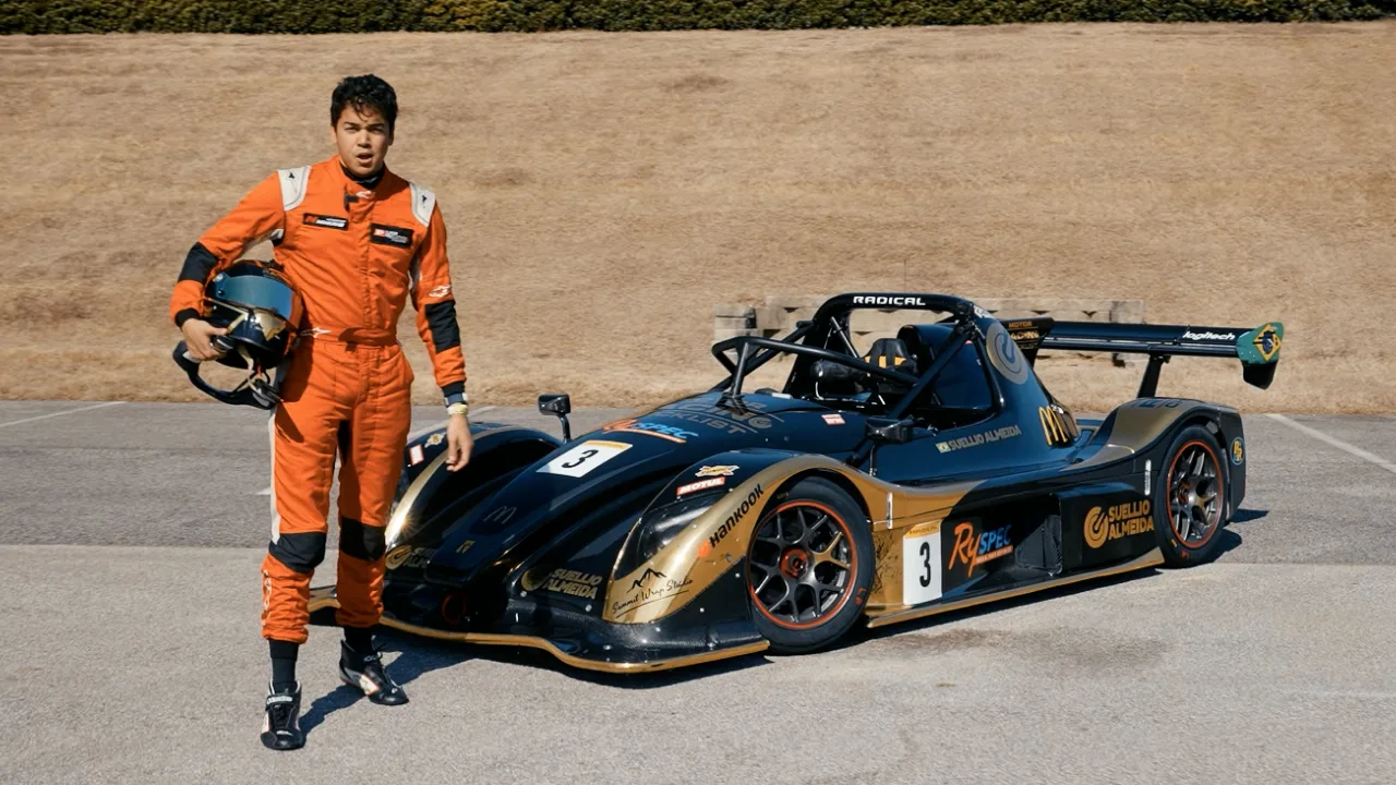 Suellio Almeida with his Radical cup car