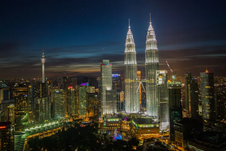 The Petronas Towers in Kuala Lumpur, Malaysia