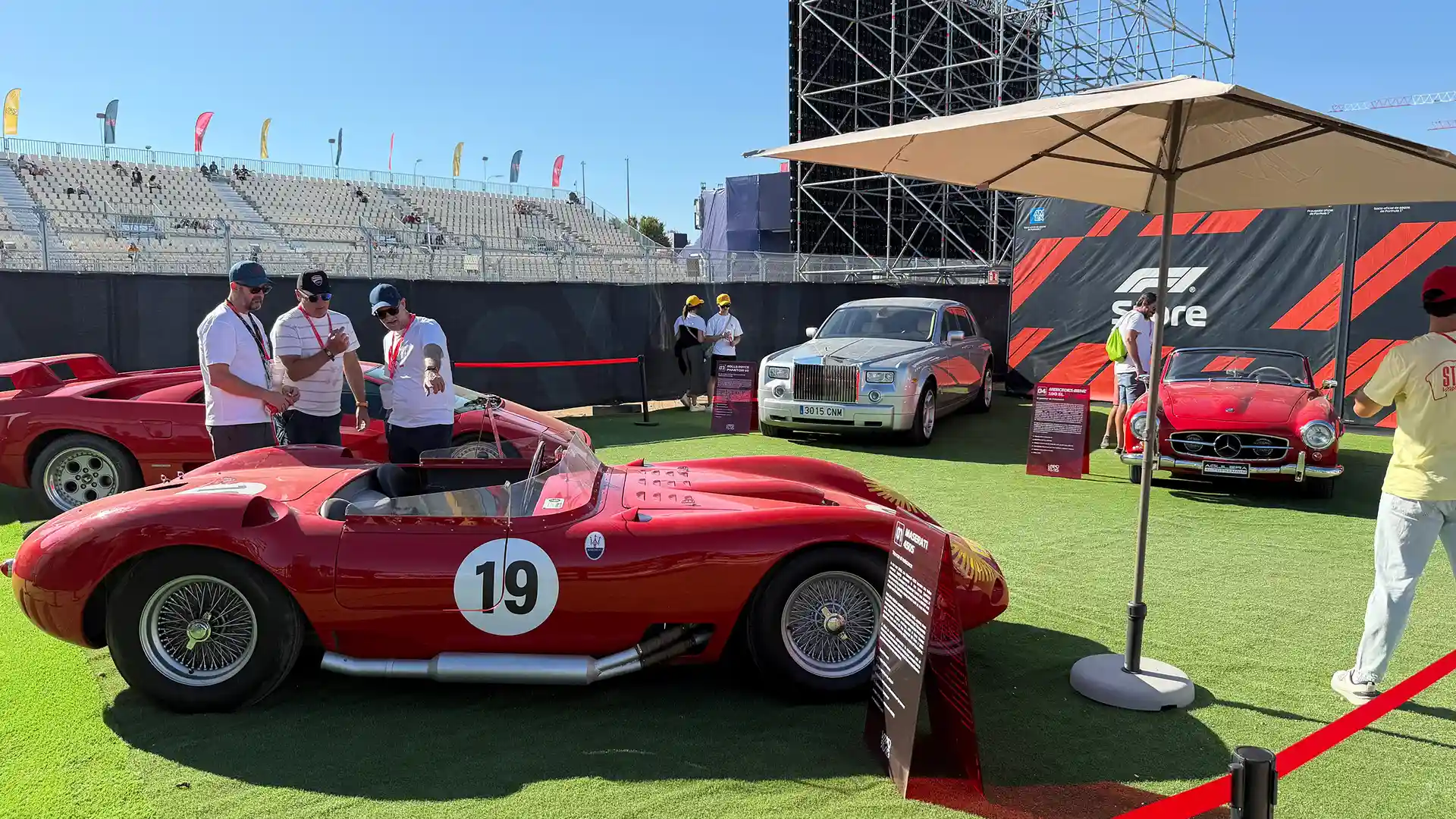 An F1 fan activation featuring display cars (Photo: Ric Pacheco/FanAmp)