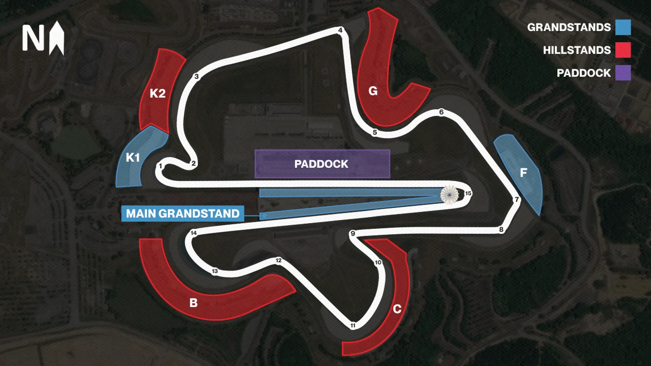 Grandstands and other viewing options for the 2026 Bahrain Grand Prix at Sepang International Circuit
