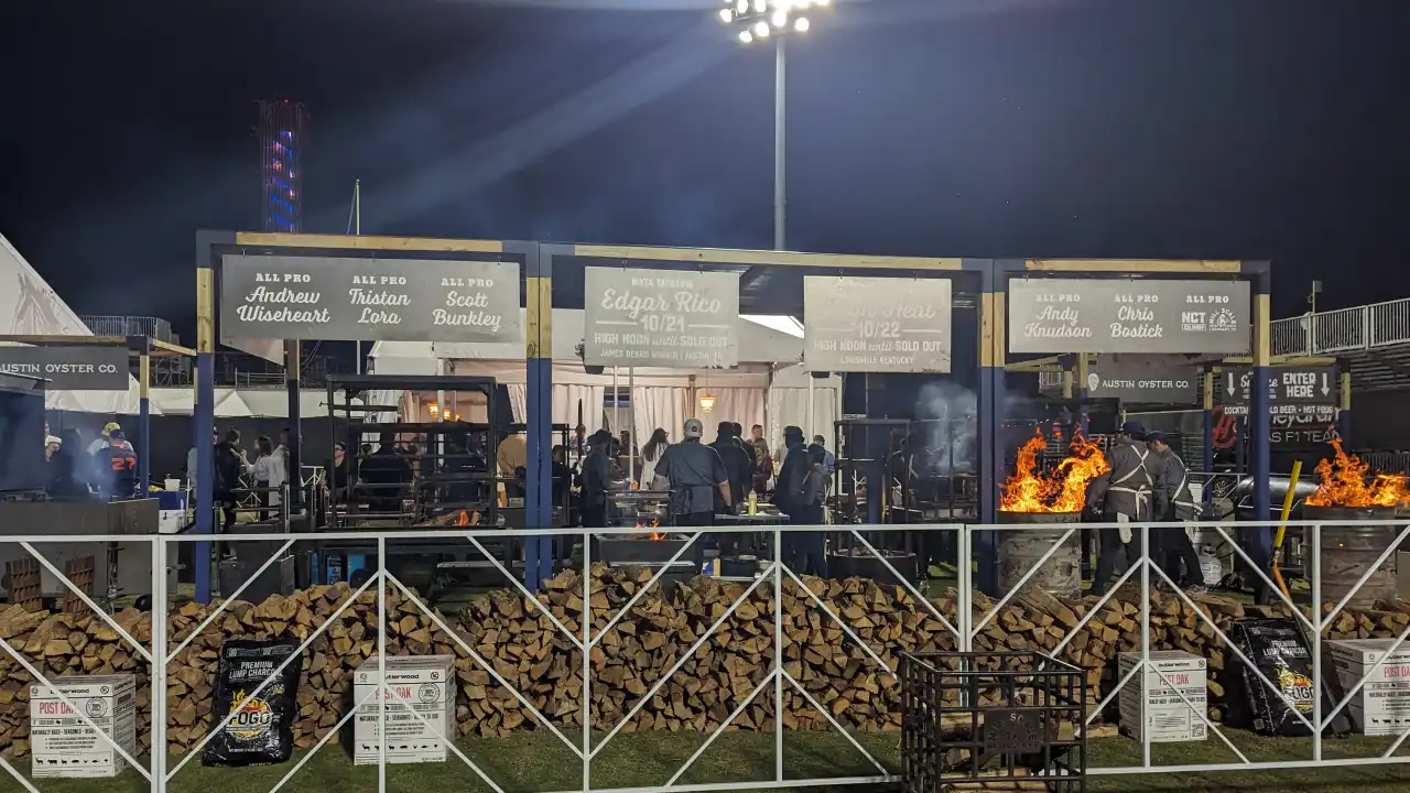 BBQ in the Fan Zone at COTA during the US Grand Prix. (Photo: Elizabeth Blackstock/FanAmp)