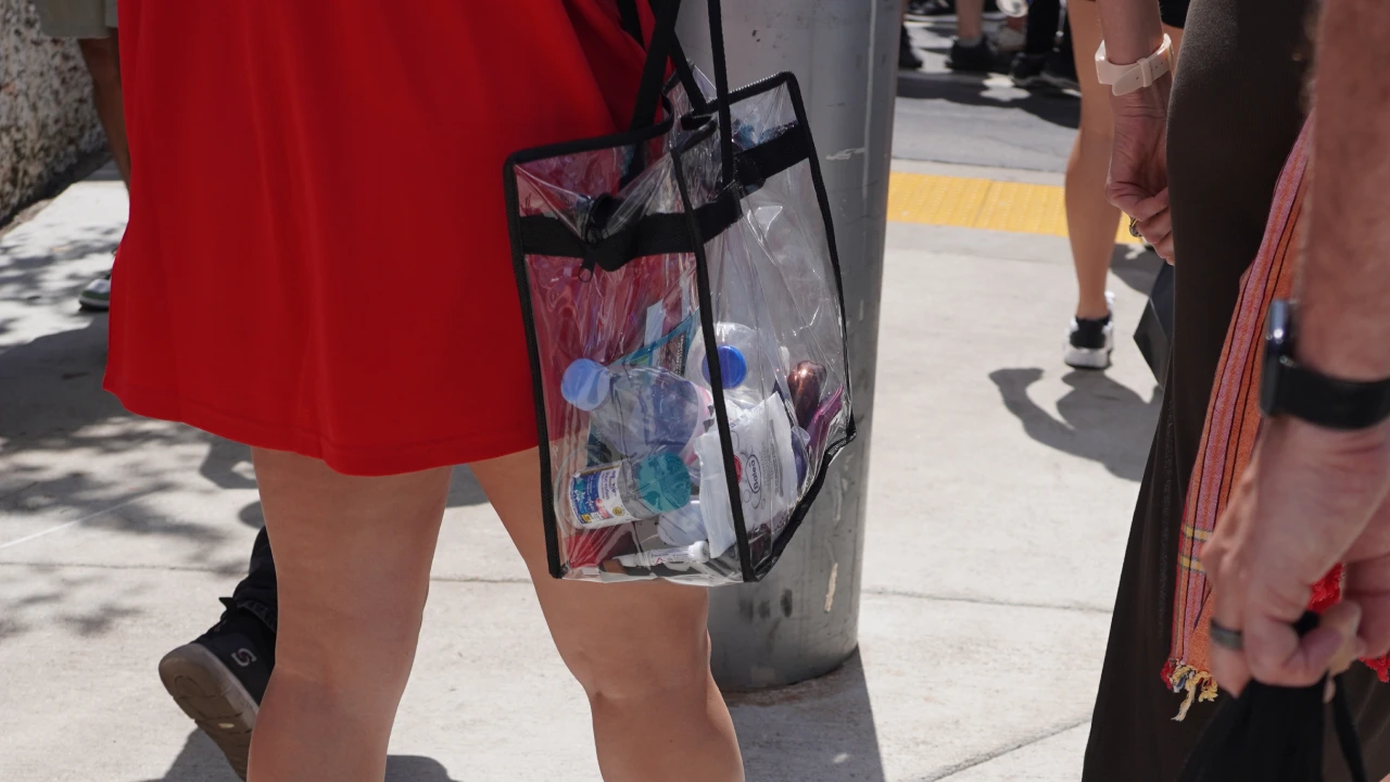 An example of a clear bag at an F1 race (Photo: Greg Kallman/FanAmp)
