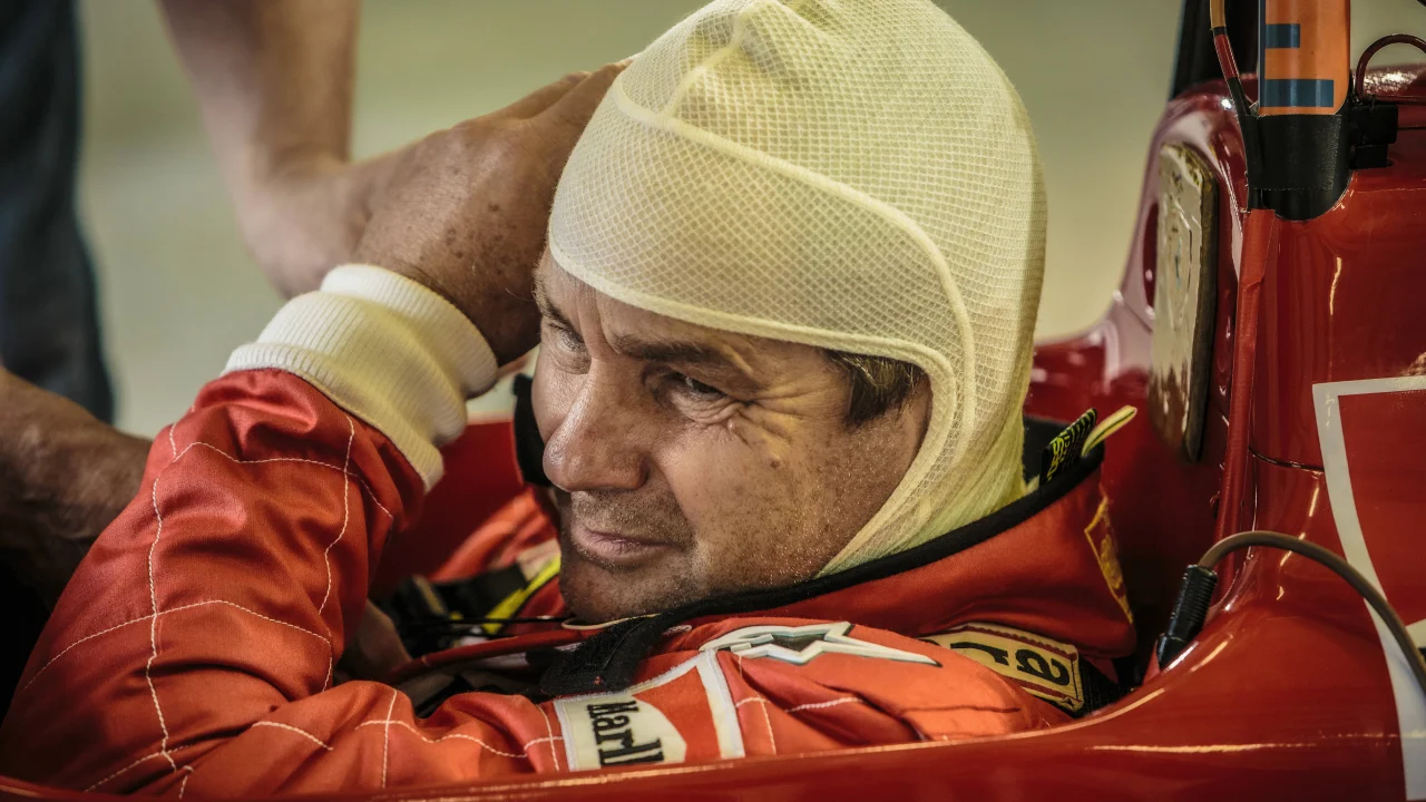 Gerhard Berger prepares to drive the historic Ferrari 88C in Spielberg, Austria, 2014. (Photo: Jurgen Skarwan/Red Bull Content Pool)