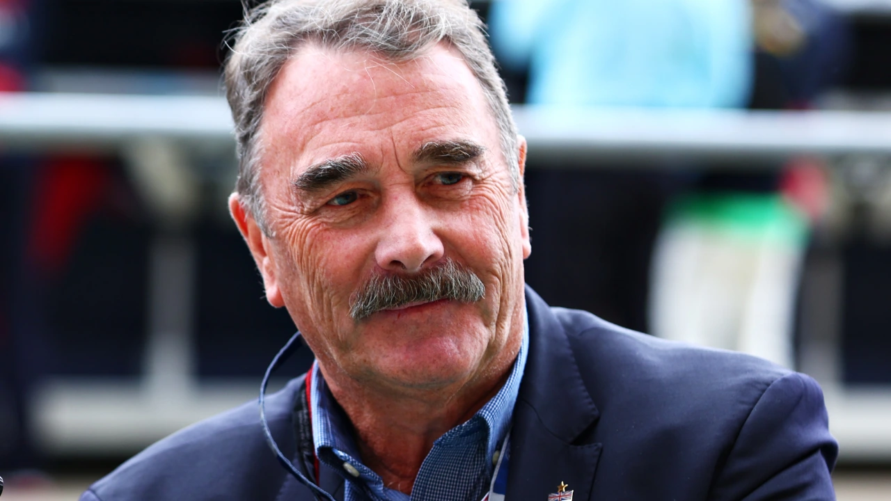 Nigel Mansell looks on from the pitlane during the 2022 British Grand Prix. (Photo: Mark Thompson, Getty Images / Red Bull Content Pool)