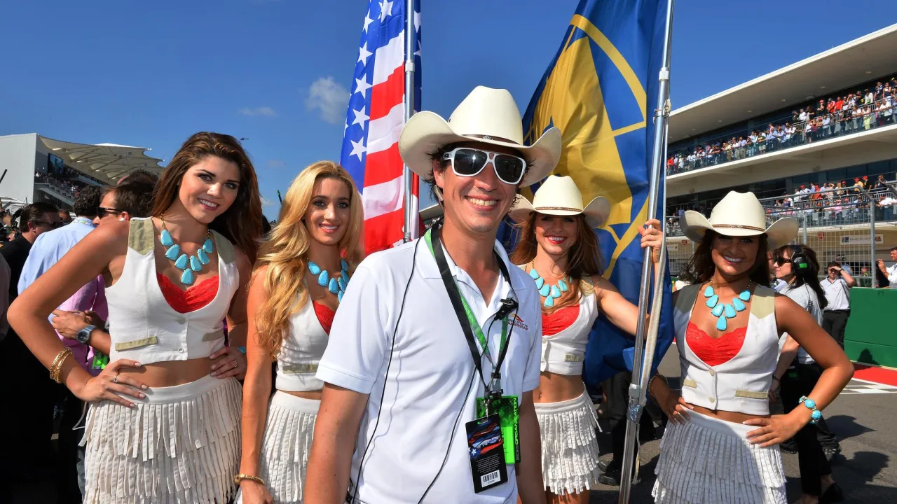 Rodrigo Sanchez on the grid ahead of a prior US Grand Prix. (Photo courtesy of Rodrigo Sanchez)