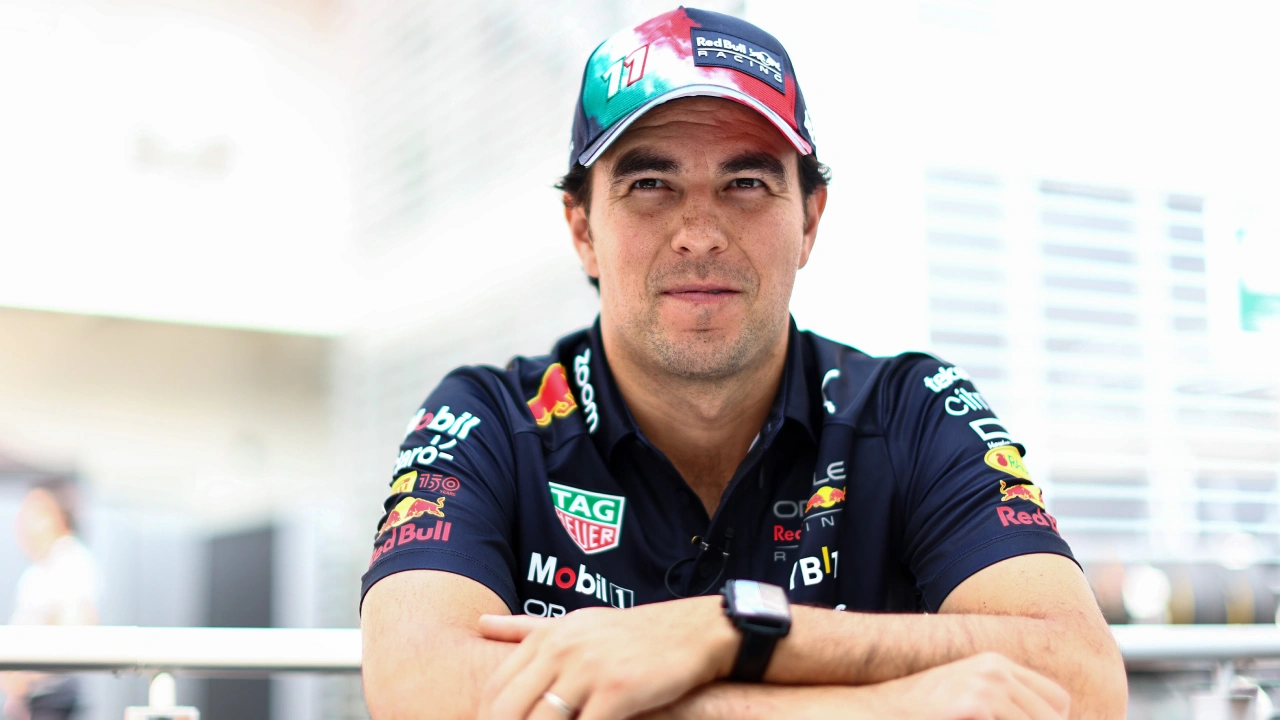 Sergio Pérez stands at the Autodromo Hermanos Rodriguez during Media Day of the 2022 Mexican Grand Prix. (Photo: Getty Images/Red Bull Content Pool)