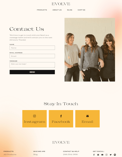 Evolve Template Screenshot