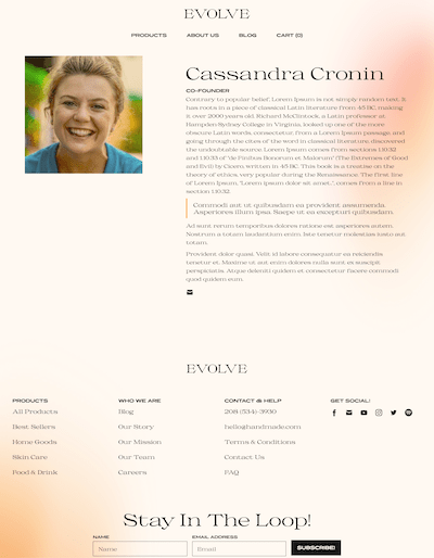 Evolve Template Screenshot