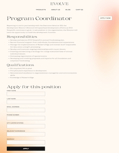 Evolve Template Screenshot