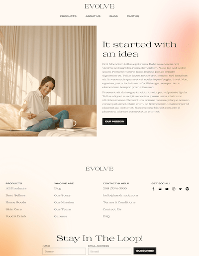 Evolve Template Screenshot