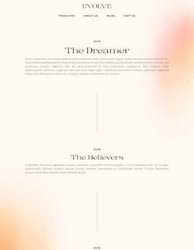 Evolve Template Screenshot