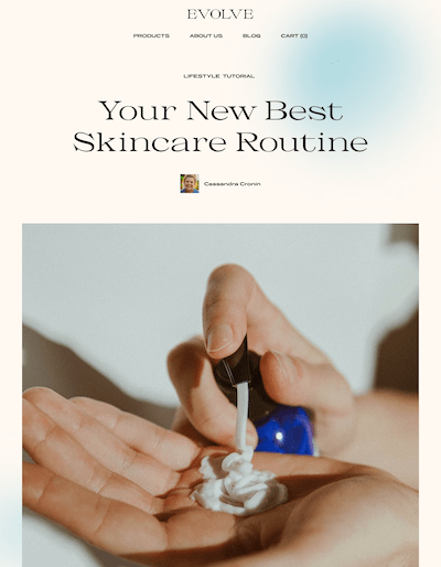 Evolve Template Screenshot