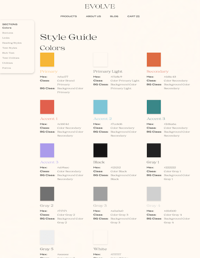 Evolve Template Screenshot