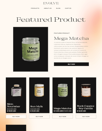 Evolve Template Screenshot