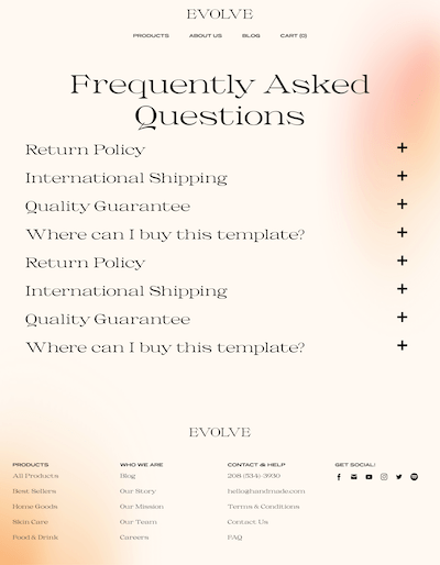 Evolve Template Screenshot