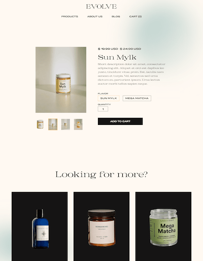 Evolve Template Screenshot