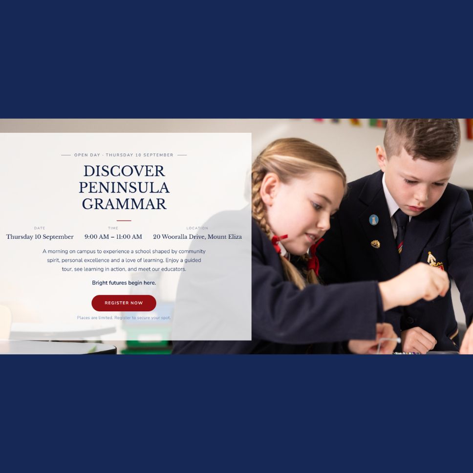 Give the Gift of a Peninsula Education – September Open Day