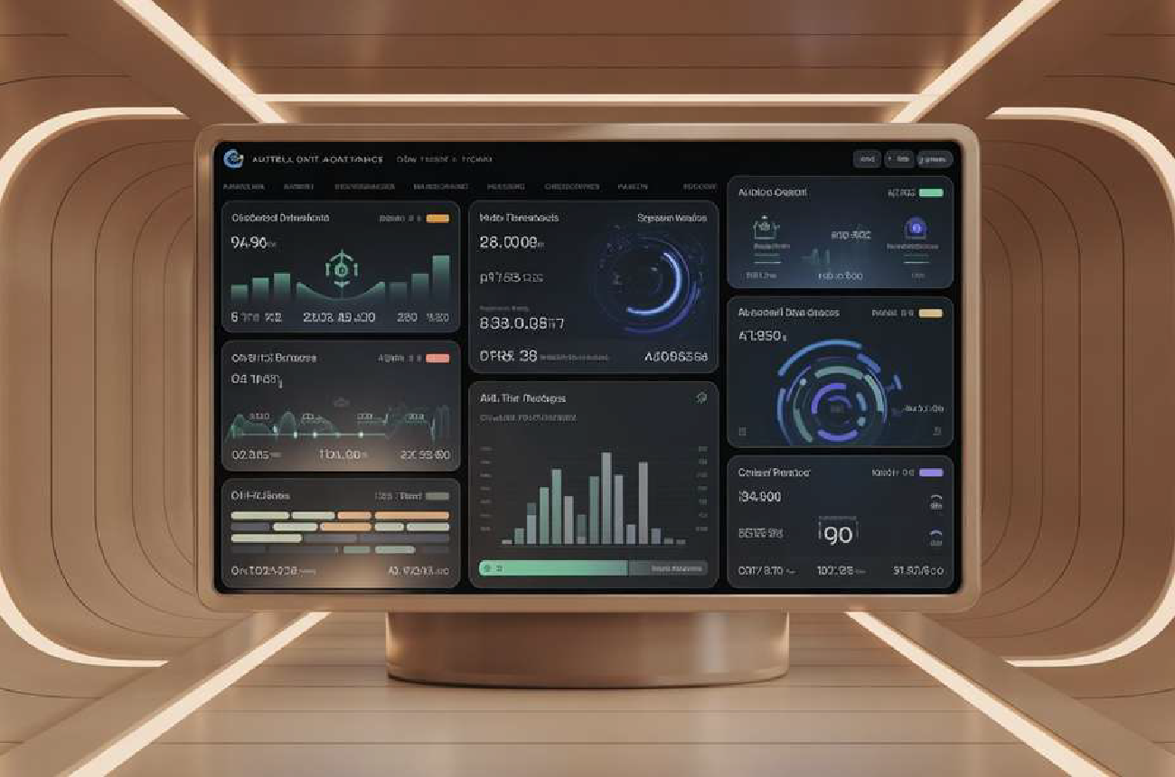 information technlogy boards on a brown background