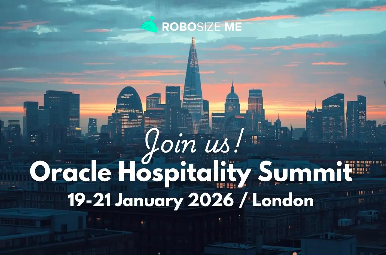 Text inviting people to join RobosizeME at the Oracle summit and in the background is the image of London