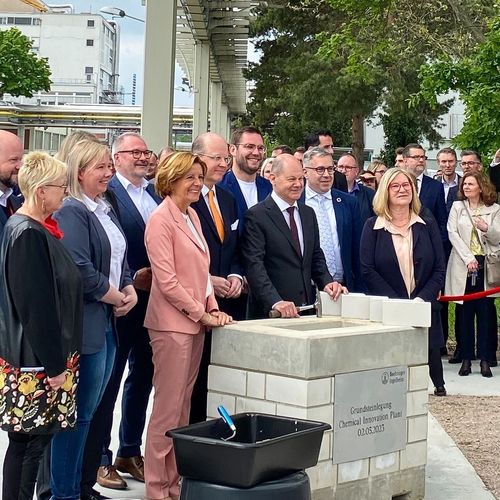 Grundsteinlegung bei Boehringer