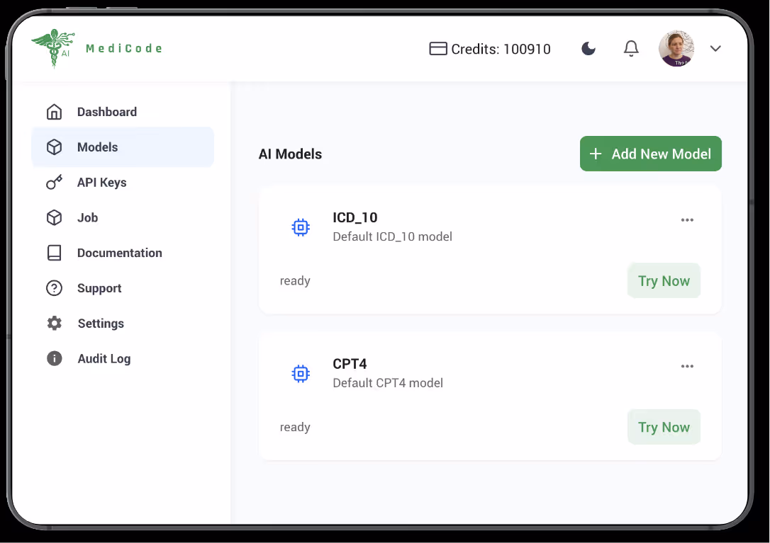 Dashboard mockup