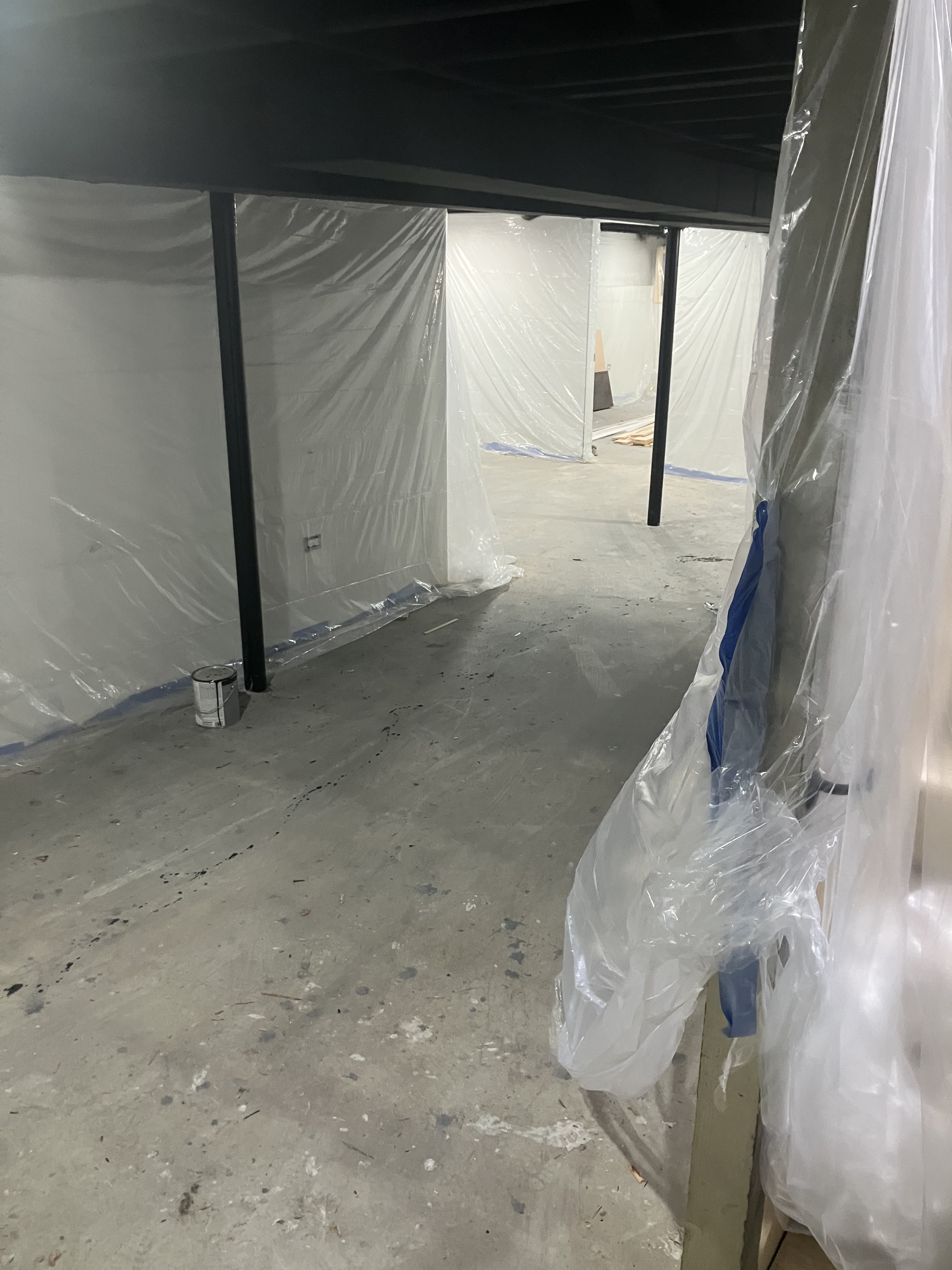 basement before floor coating