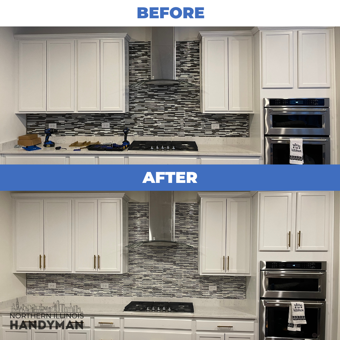 Remodeled kitchen with updated cabinets and finishes