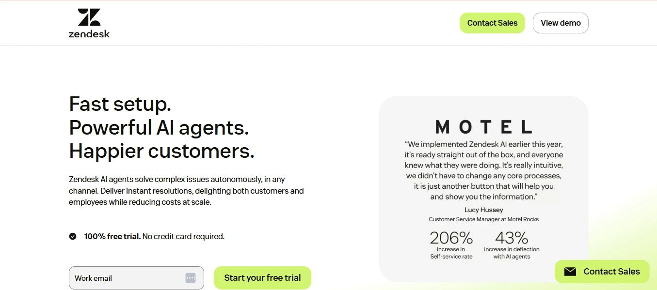 Zendesk AI Sales Bot Preview