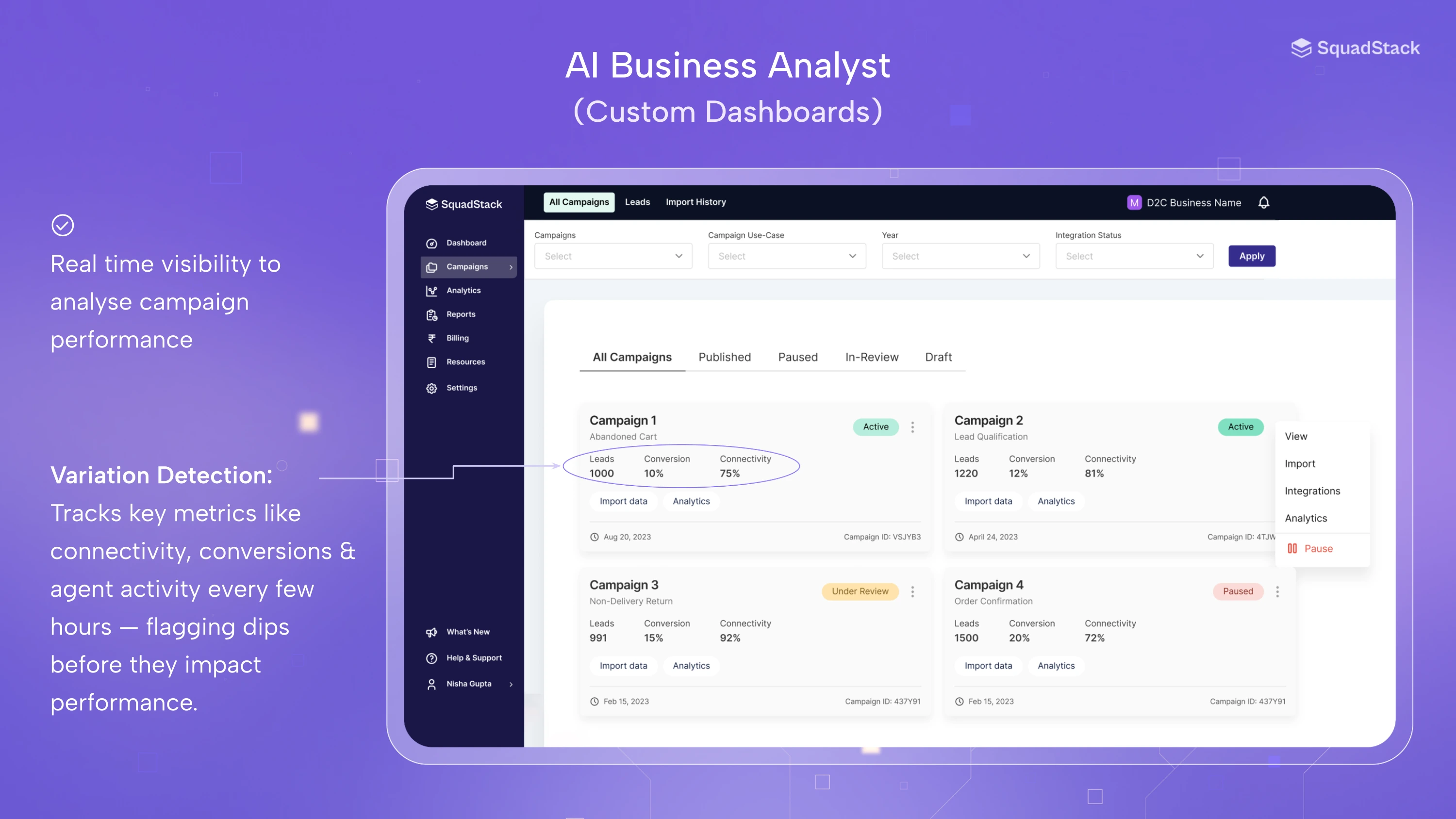 Advanced Analytics and Custom Dashboards