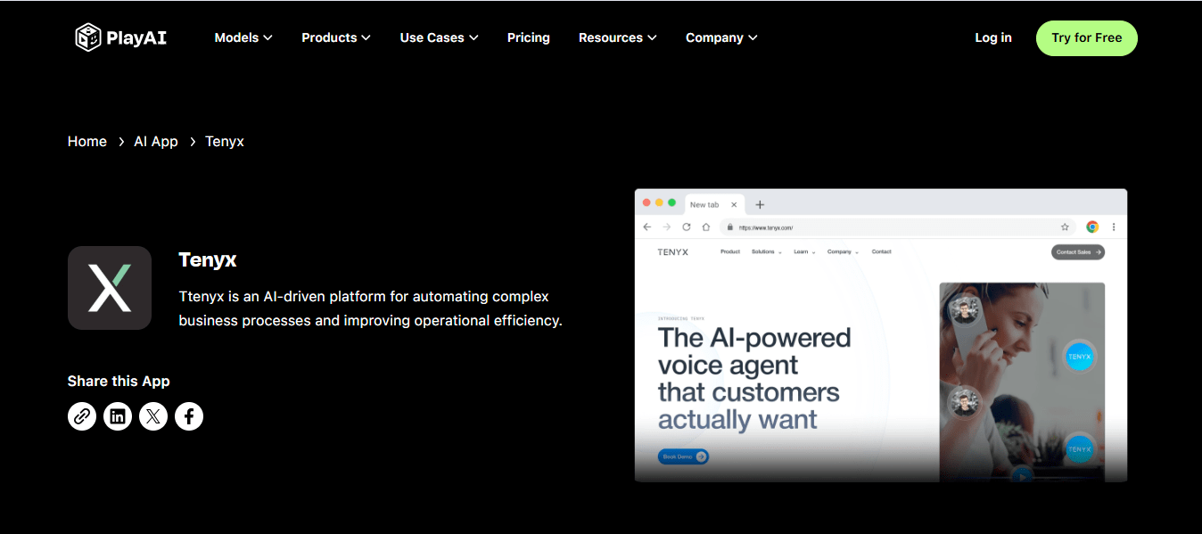 Tenyx- AI Platforms for Phone Calling