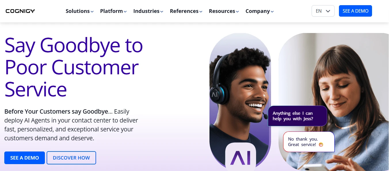 Cognigy- AI Platforms for Phone Calling