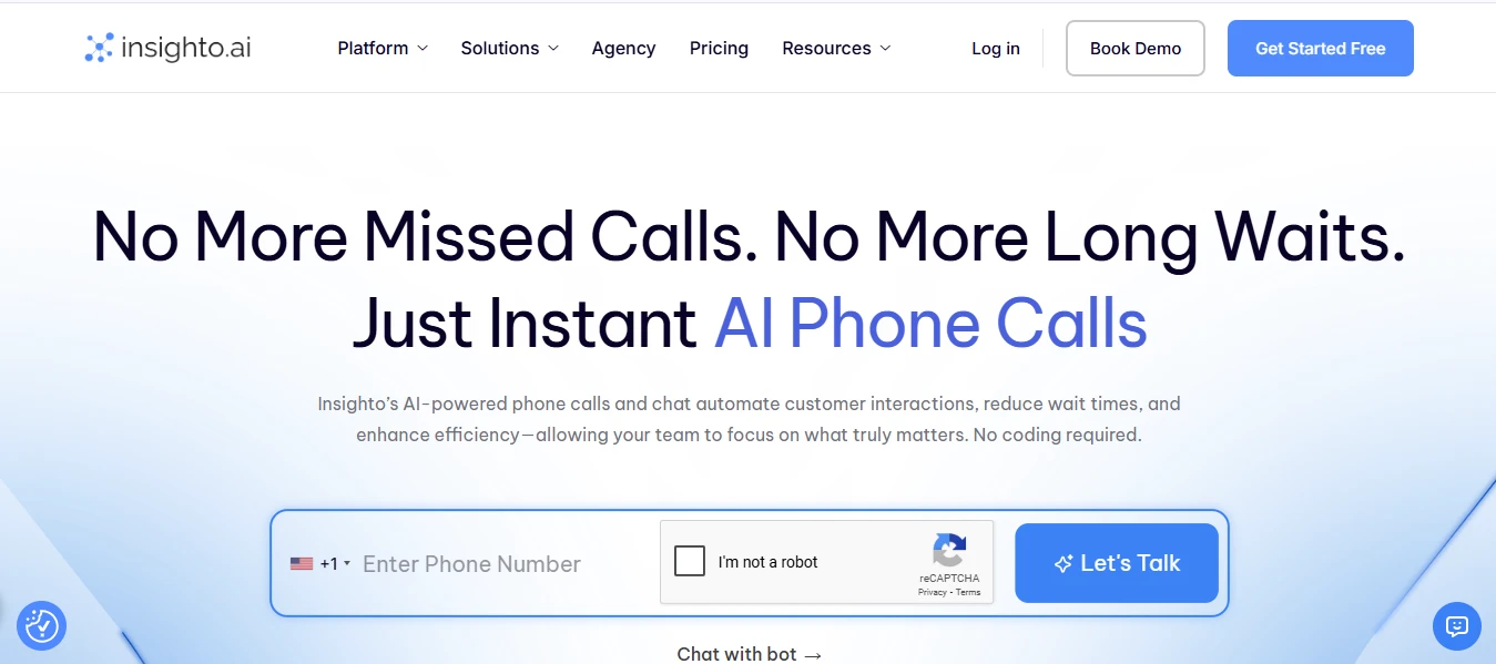 Insights. ai- AI Platforms for Phone Calling