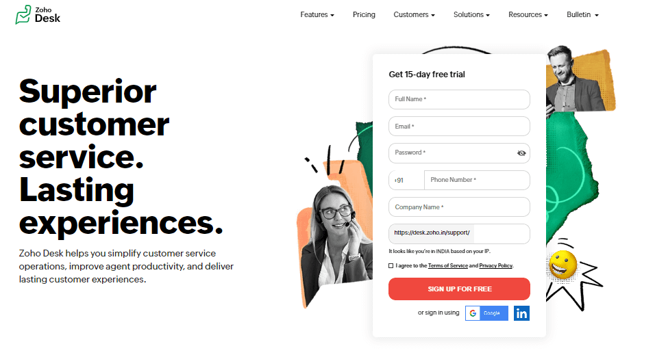 Zohodesk AI Call Center Software Solutions 