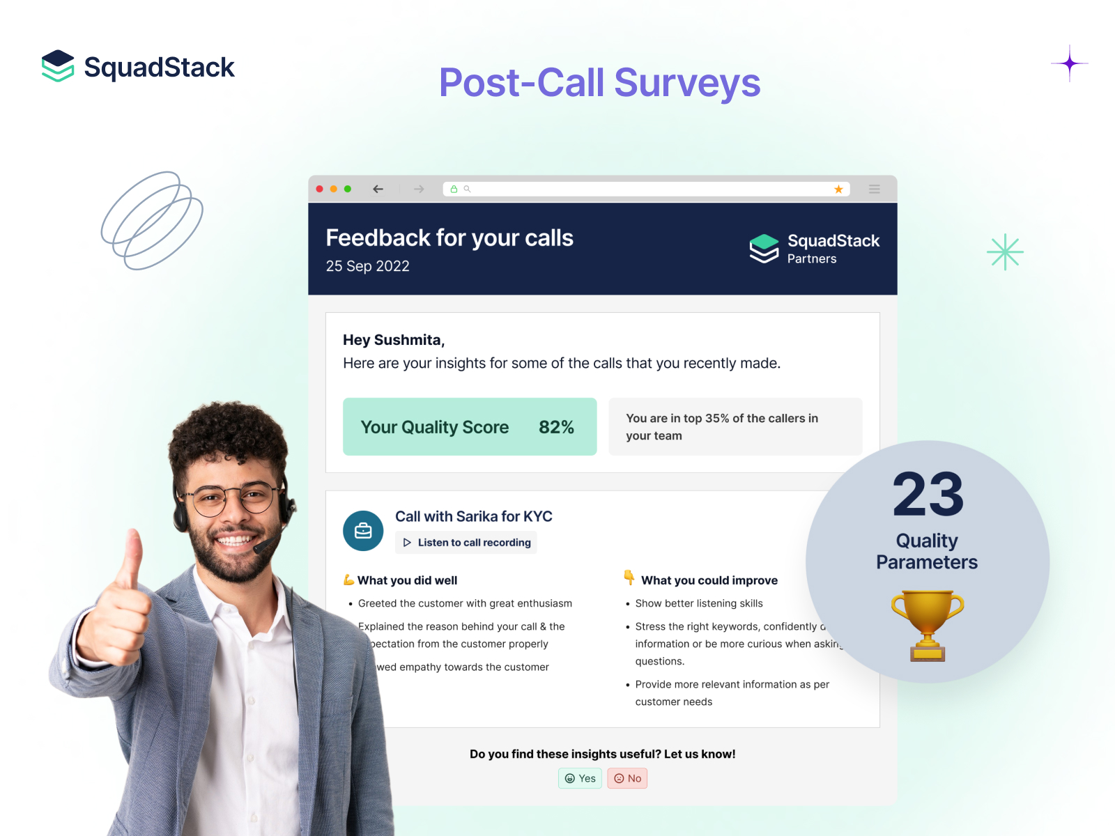 Post-Call Survey: Call Center Phone System