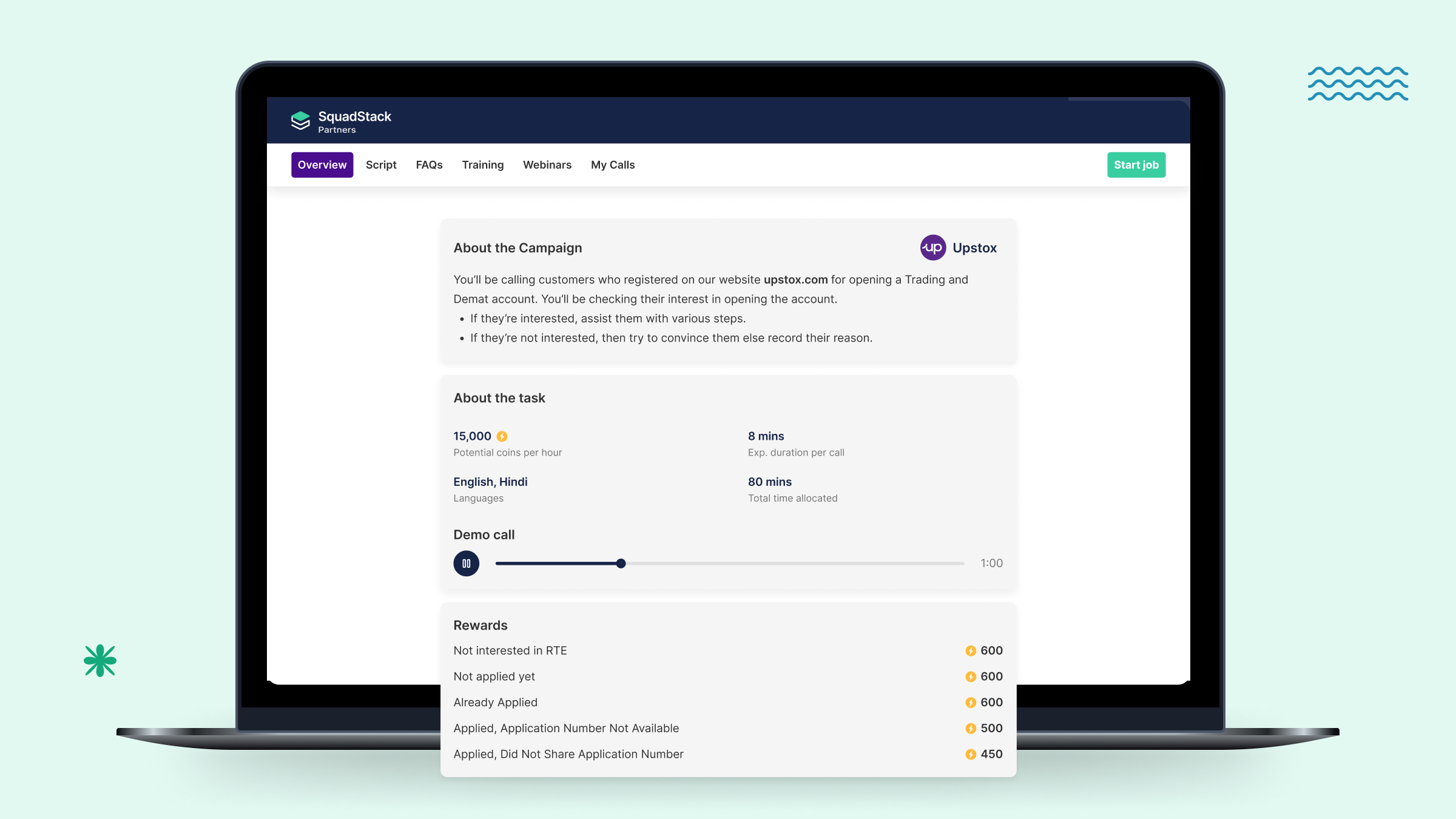 Access to customer information before starting the call