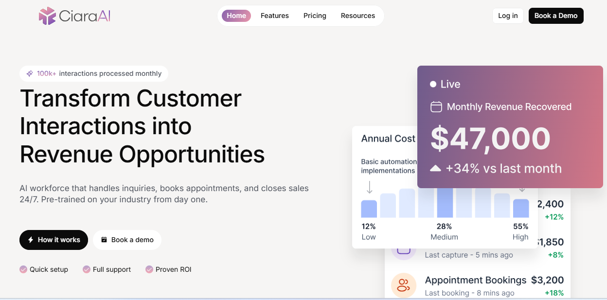 15. Ciara – 15 Best AI Call Sales Tools 2026 to Boost Revenue
