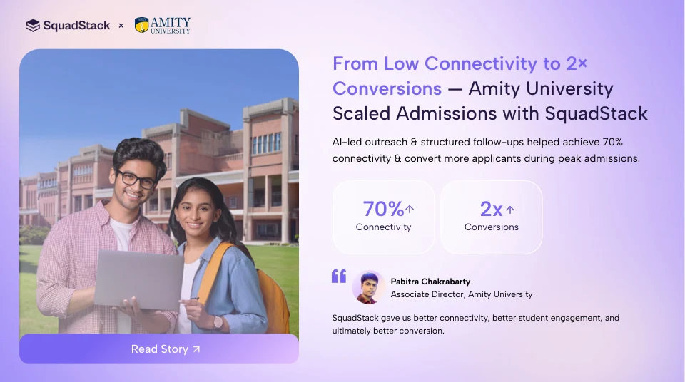 Squadstack AI Agent with Amity University