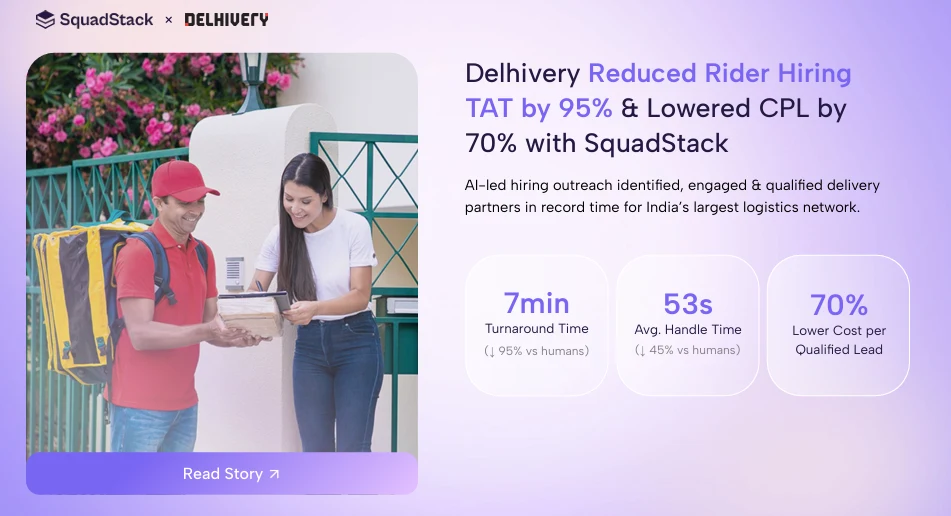 Squadstack AI Agent with Delhivery